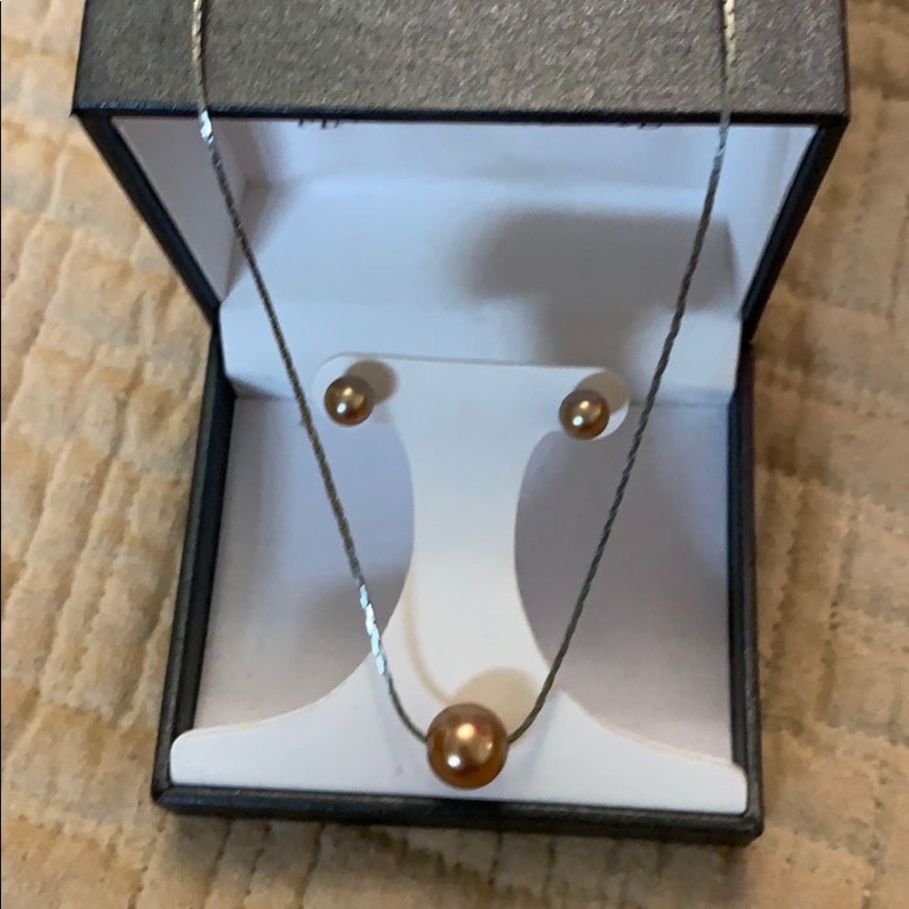 Champagne/Rose Gold, silver & Pearl